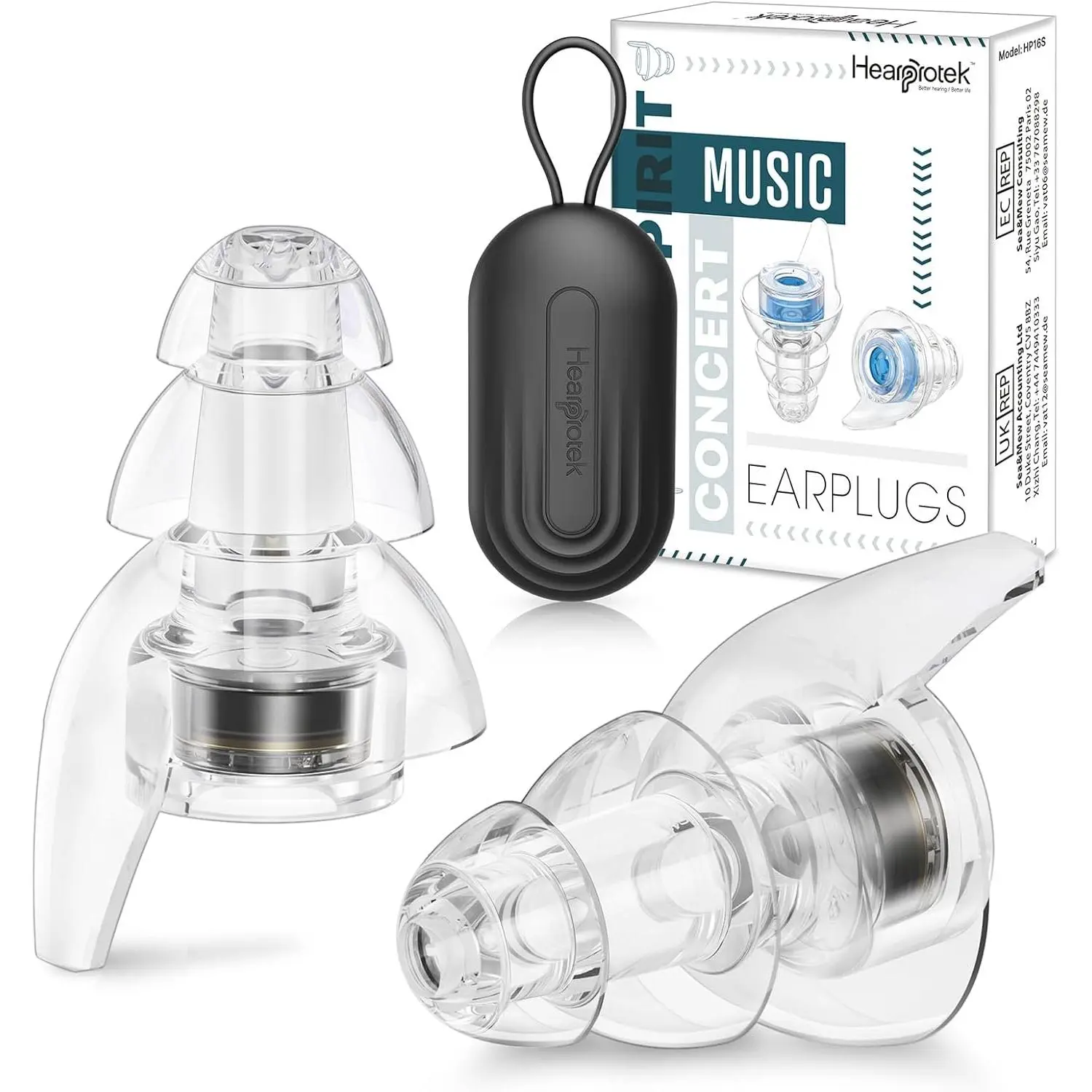 Concert Earplugs, Soft Silicone Hi-Fi Spirit Noise Reduction Mic Plugs for Small Canals Hearing Protection, Micians, Rave, Dj, Tinnit Relief, Mic Festival
