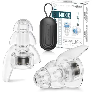 Concert Earplugs, Soft Silicone Hi-Fi Spirit Noise Reduction Mic Plugs for Small Canals Hearing Protection, Micians, Rave, Dj, Tinnit Relief, Mic Festival