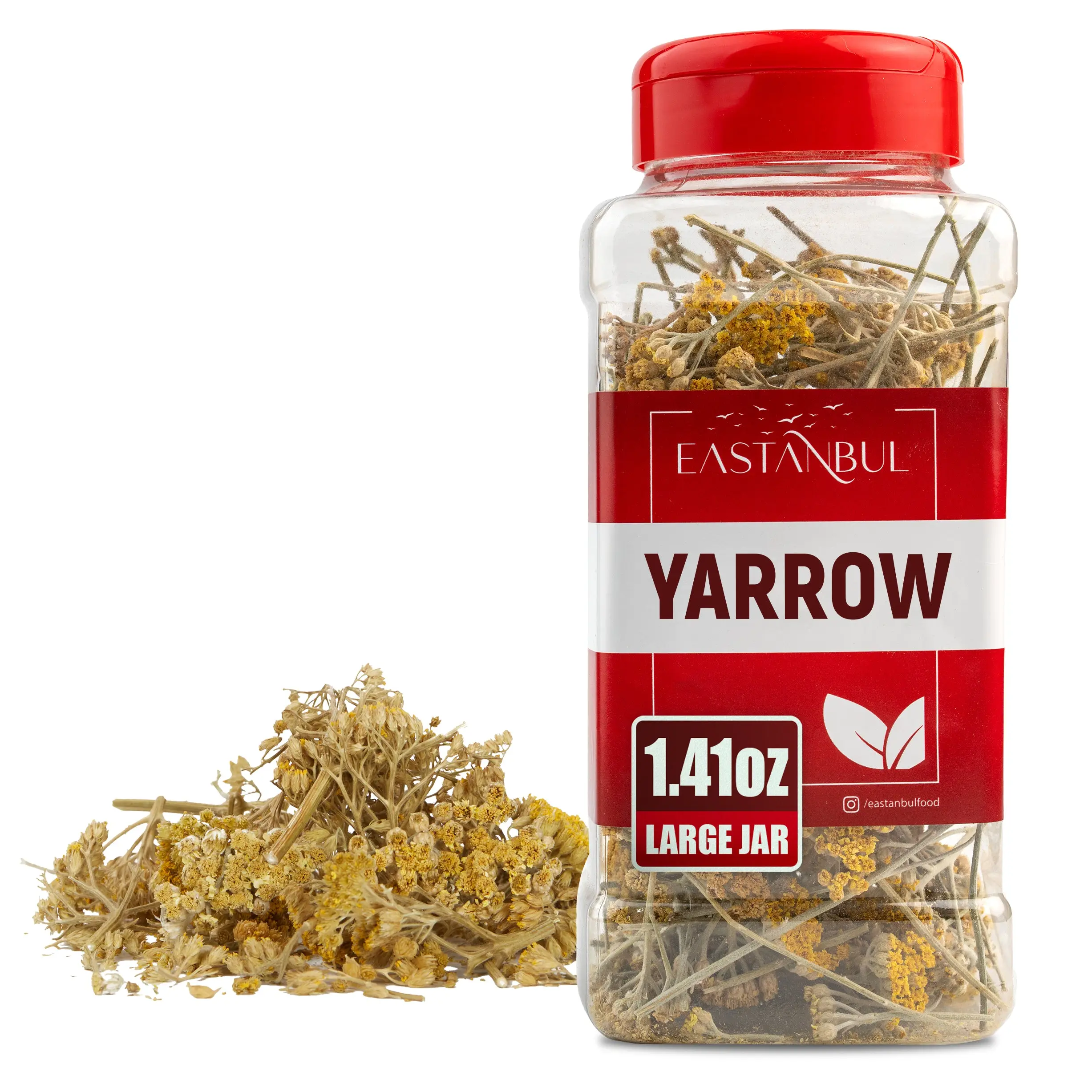 Eastanbul Yarrow Herb for Caffeine-Free Yarrow Tea, 1.41oz Natural Flower Tea Organic Tea
