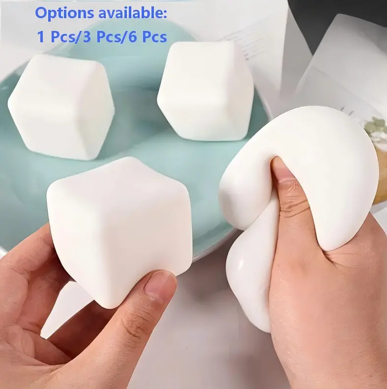 Slow-Rise Tofu-Like Anxiety Squishies, Moldable Stress Ball, Soft Fidgets Squishies, Creative Realistic Stress Relief Toy, Fun Birthday & Halloween Gift, Back to School Party Favor