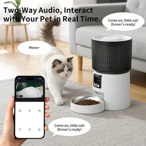 Smart Automatic Pet Feeder – Timed & Portion Control Cat & Dog Food Dispenser with Remote Control, Programmable Pet Feeding Machine for Precise Meals