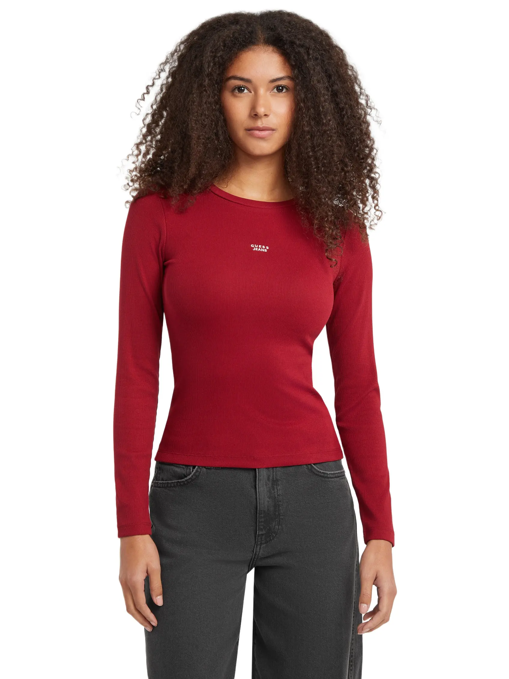 GUESS Jeans Female Slim Embroidered Logo Tee