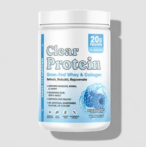 Clear Protein, Grass-Fed Whey & Collagen, 20g Protein, 10g Collagen, Zero Sugar, Gluten Free, Naturally Sweetened, No Artificial Sweeteners, Flavors, or Colors, 20 Servings