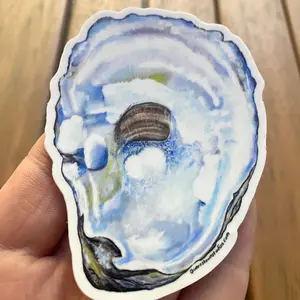 Blue Oyster Vinyl Sticker