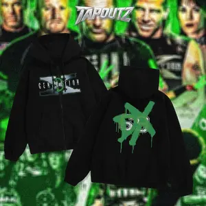 TAPOUTZ D-Generation X Suck It Heavy Cotton WWE Double Sides Unisex T-shirt For Wrestling Fan DX Apparel Menswear Womenswear Gift For Fans DTG Breathable Printing Classic Soft
