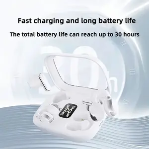 Wireless Bluetooth in ear or clip on earphones dual earphones for long-distance noise reduction and sports music headphones