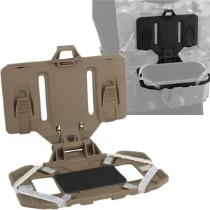 Tactical Vest Phone Holder Phone Chest Mount, Tactical Plate Carrier Vest Attachments, Phone Board Carrier Smartphone Cellphone Black Stand，Christmas gifts