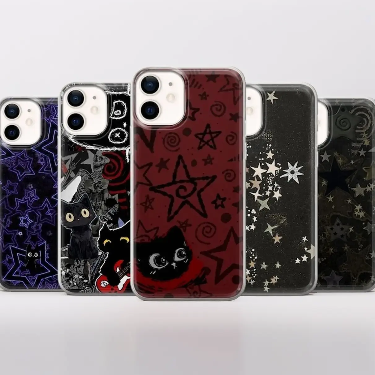 Grunge Star Gothic Y2K Emo Phone Case, Aesthetic Trendy Protective Cover Compatible with iPhone 11-17 & Samsung Galaxy Series LUMN Studio summerwins