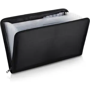 Legal Size Expanding File Folder Important Document Organizer Fireproof Document Bag with 13 Pockets,Color Labels,Non-Itchy  Coated Portable File Wallet Large Capacity(16" x 10.6")