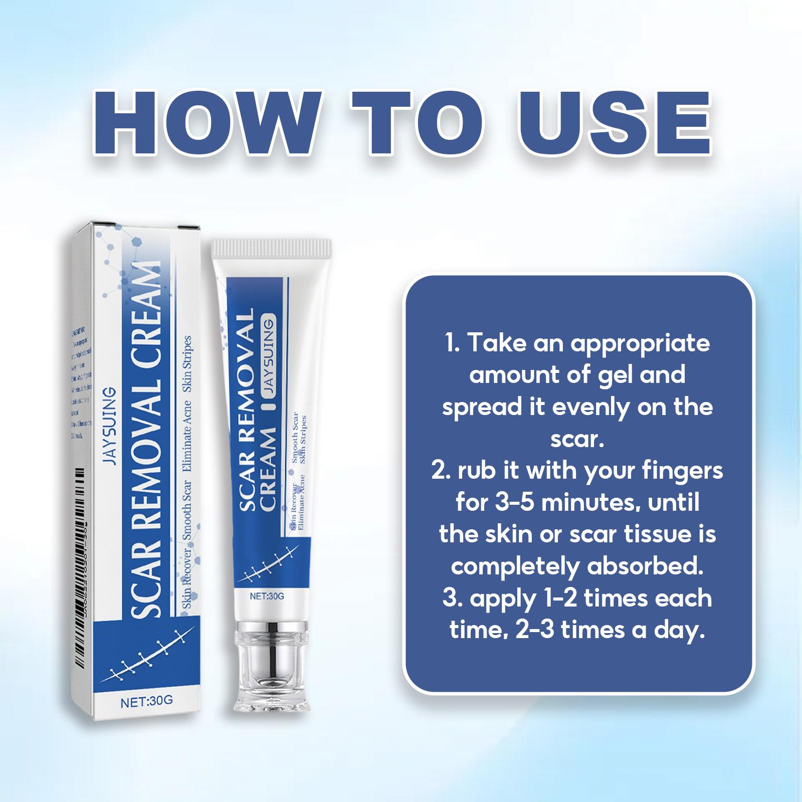 Advanced Scar Removal Cream for Old & New Scars - Silicone Gel Formula for Surgical, Acne, Keloid, Burn & Stretch Mark Repair, Smooths & Hydrates Skin, 30g