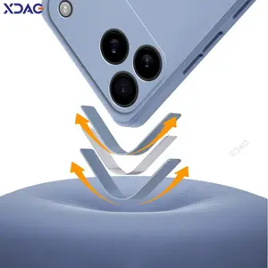Luxury Cellphones Cases for iPhone 17 Pro Max Air Camera Protection iPhone17 17ProMax Soft Covers Square Liquid Silicone Armor