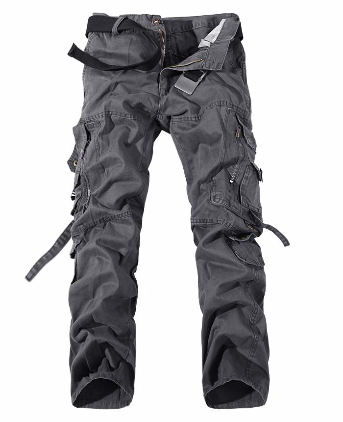Men's Multi-pocket Cargo Pants Washed Cargo Pants