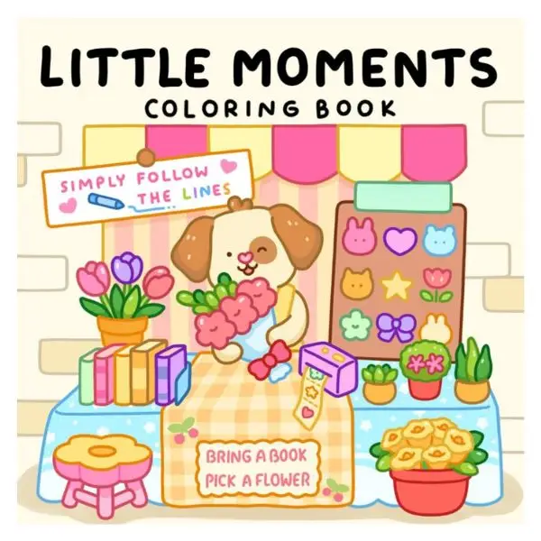 Halloween Fall Gift Little Moments: Color By Line Coloring Book for Adults & Teens with Vibrant Outlines for Calm and Cozy Days