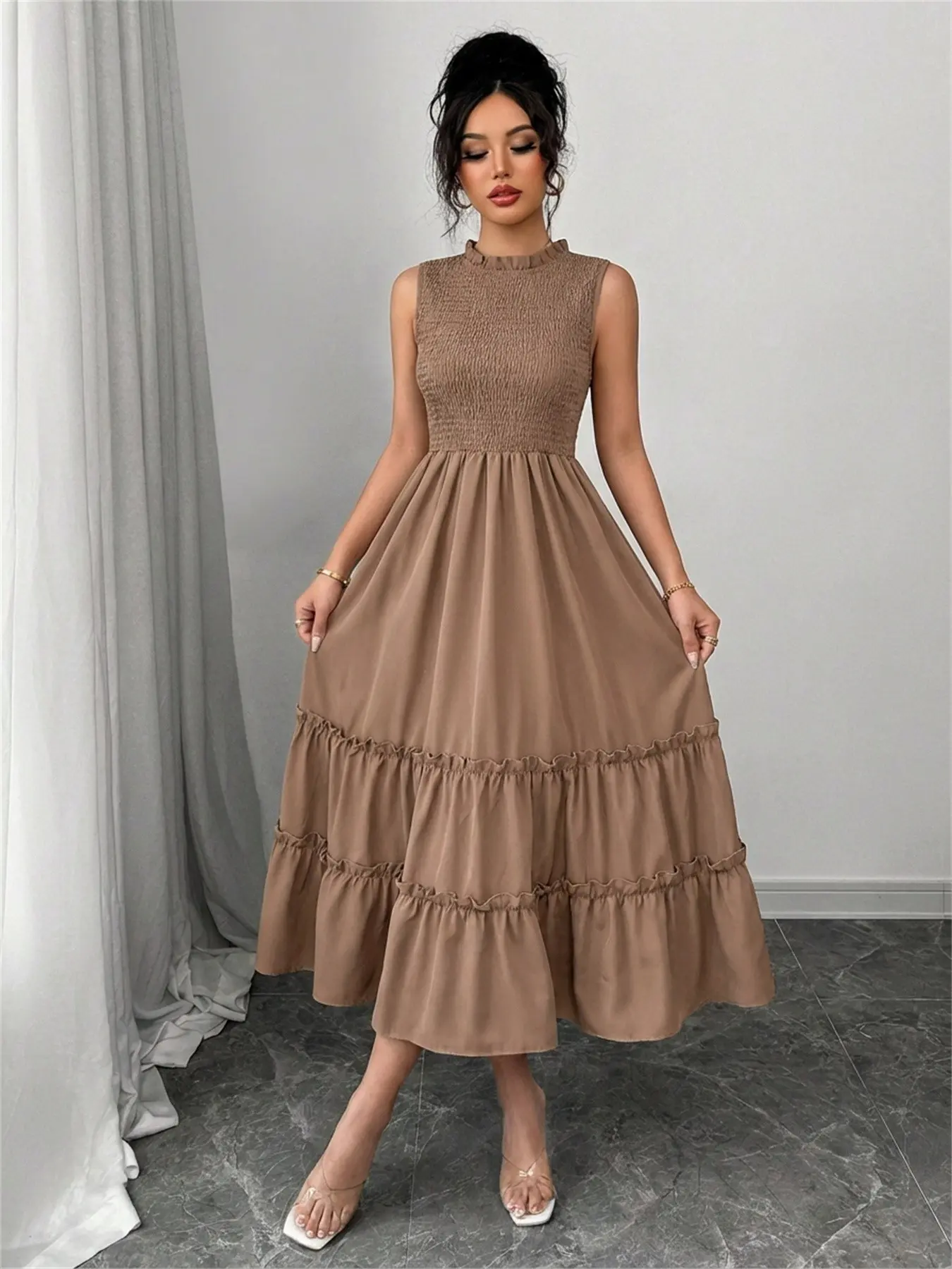 casual mid length summer dresses Mid Thigh Length Dresses