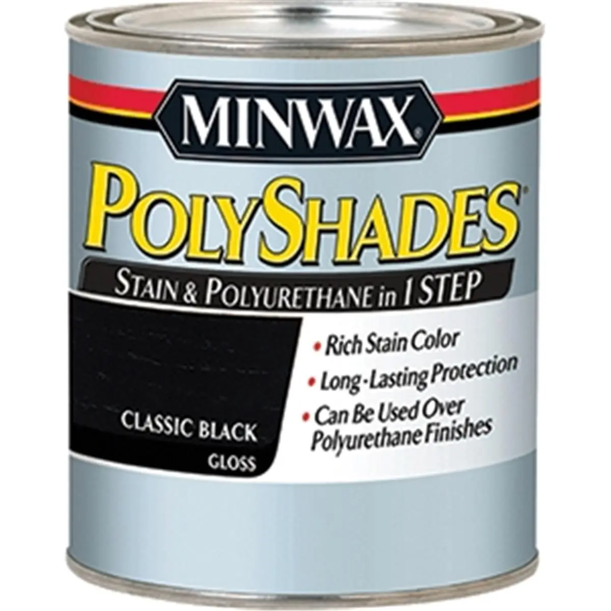 212 MAIN 1-Step Wood Stain, Minwax 61495 1 Qt Gloss Classic Black 495 Polyshades, Paint Care for Automotive & Motorcycle Car Washing & Maintenance, One Step
