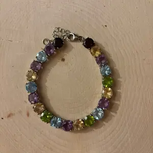 Antique Art Deco Multi-Natural Stone Bracelet