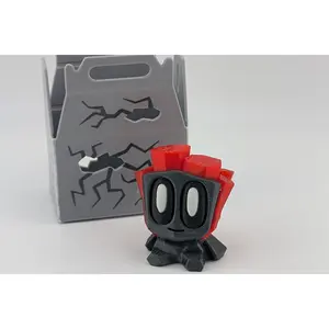 Bloblab Prehistoric Series – Crystal Rock Pet (Gray & Red Transparent PLA)