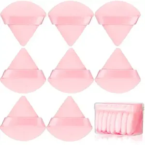 6 Pcs Powder Puff Face Soft Triangle Makeup Velour Powder Puffs For Loose Powder Mineral Powder Body Powder Cosmetic Foundation Wedge Shape Puff Beauty Powder Wet And Dry Use Makeup Tool Sponges & Applicators