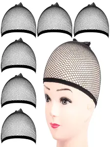 6pcs Wig Cap, Mesh Wig Cap Net, Elastic Open-End Hairnet Liner, Durable & Comfortable for All Seasons, Ideal for Cosplay & Festive Occasions