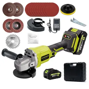 20V Cordless Angle Grinder with 4.0Ah Battery, Fast Charger & Full Accessories, Cutting Polishing Machine for Wood Metal Stone