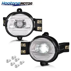 CROSSDESIGN Fit For 2002-2008 Dodge Ram 1500-3500 Super Bright LED Projector Fog Lights Lamp