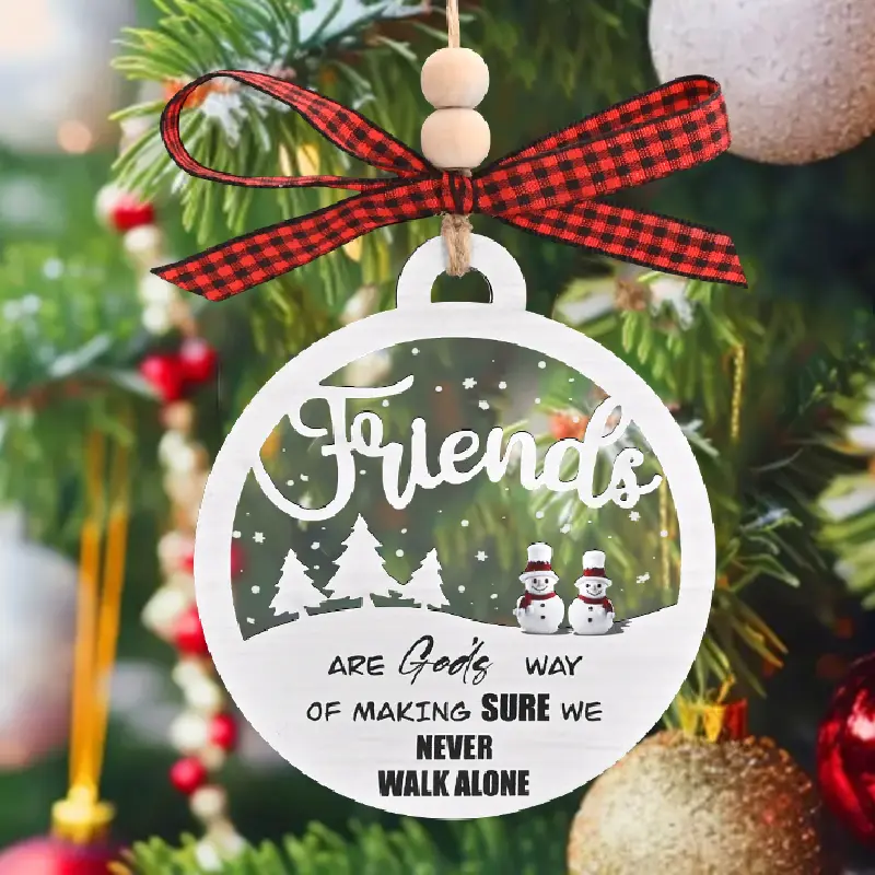 Friendships Ornament, 2 Layer Friends Christmas Ornaments, Friends Ornament, for Women, Friendship Ornaments for Women Friends, Gifts for Best Friend Woman, Friendship Gifts
