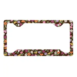 [ Trending ] Floral Surprise Song Metal License Plate Frame - Eras Inspired Car Accessory - Aesthetic Flower Music Lover Gift