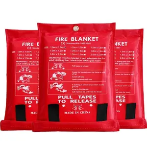 Emergency Fire Blanket 4 Pack Fiberglass Suppression forKitchen 40 x 40 Fire Blanket for Home Safety Gear SafetyFirst in the Kitchen home essentials Survival Equipment Lint Remover Brushes Lint Eraser