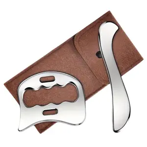2-in-1 stainless steel Gua Sha tool, fascia Gua Sha and massager, back soft tissue massage, pain relief device