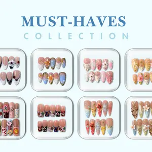 NailPhoria THE MUST-HAVES Collection - Handmade Press-On Nails | Reusable, Salon-Quality, Long-Lasting, Glossy Design