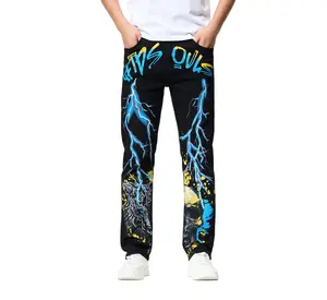 Men's Comfortable Stretch Denim For Streetwear Elegance Men Jeans Para Hombre Designer Jeans For Men,Fashion Mens Clothing,Graphic Jeans Men's Classic Wide Leg Denim Pants