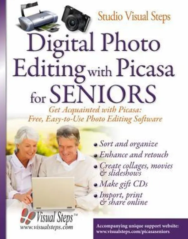 USED Book - Digital Photo Editing with Picasa for Seniors: Get Acquainted with Picasa: Free, Easy-to-Use Photo Editing Software (Computer Books for Seniors series) by Studio Visual Steps (Paperback) - english
