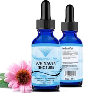 Absonutrix Echinacea Tincture Advanced Formula 390 mg 4 Oz Liquid 302 Servings Made in USA Quick Absorption Quality Potent Ingredients Non-GMO GMP Certified Facility Cruelty-Free