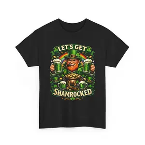 Lets Get Shamrocked T-Shirt | Leprechaun Beer St. Patrick's Day Tee