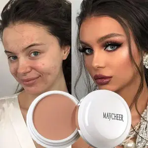 Long-Lasting Waterproof Concealer Cream, Natural Finish, Covers Freckles & Uneven Skin Tone, BB Cream Dark Circles Corrector Contour Eye Face Prime Makeup Nude High Coverage Base Makeup, Ideal for Daily Use