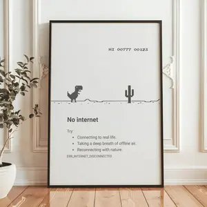 No Internet Wall Art Funny Tech Poster, poster Detox Printable (poster ) [NO FRAMED]