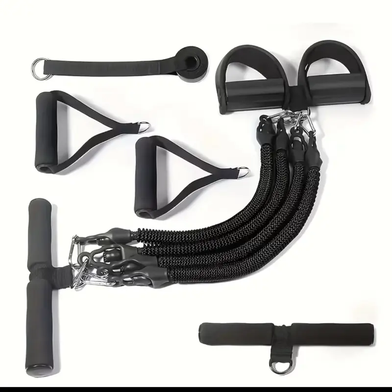 Multifunctional Pedal Puller Adjustable Body Stretching Fitness Exercise Set with Resistance Bands and Handles