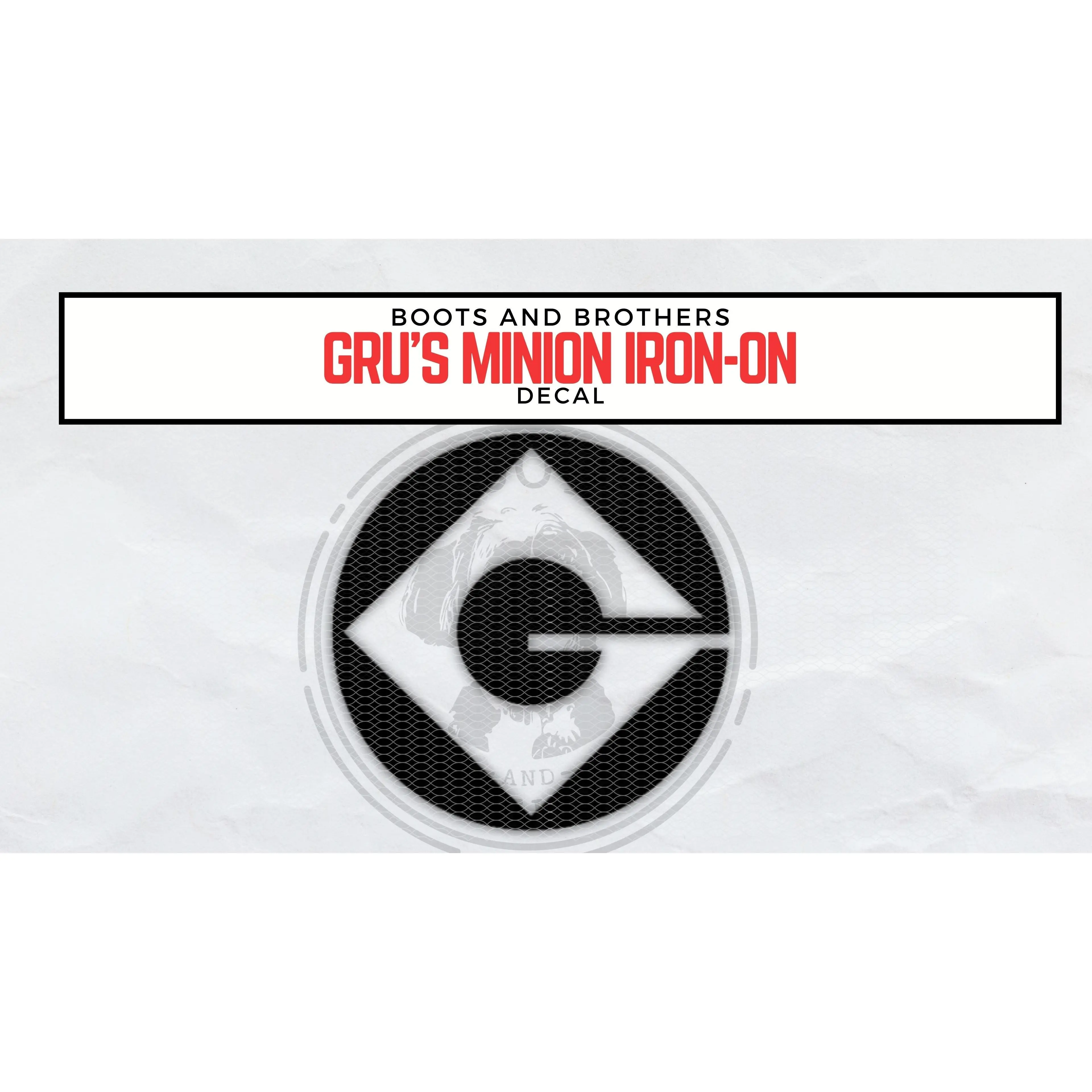 Gru's Minion Overall Logo Vinyl Iron-on Decal