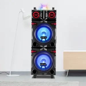 Bluetooth Speaker 10" Subwoofer, Karaoke Machine with DJ Sound Stereo Loud Bass, Colorful Party Light, Remote, Mic