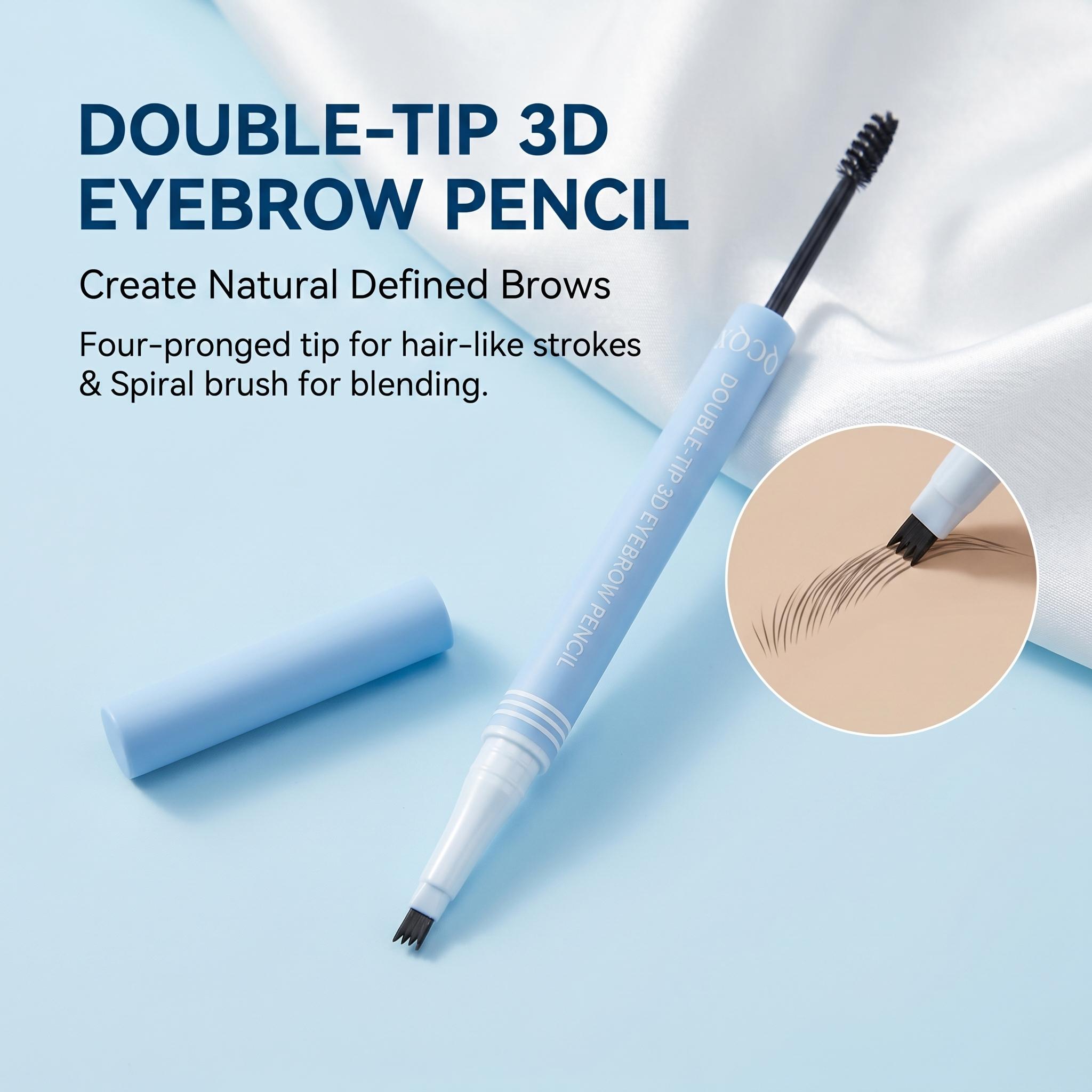 【QCQX】Waterproof 2-in-1 Micro-Fork Eyebrow Pen & Tinted Gel — Long-lasting brow tool for natural, hair-like strokes; includes brow shaping brush; essential makeup tool and accessory. 【QCQX】Waterproof 2-in-1 Micro-Fork Eyebrow Pen & Tinted Gel — Long-lasting brow tool for natural, hair-like strokes; includes brow shaping brush; essential makeup tool and accessory.