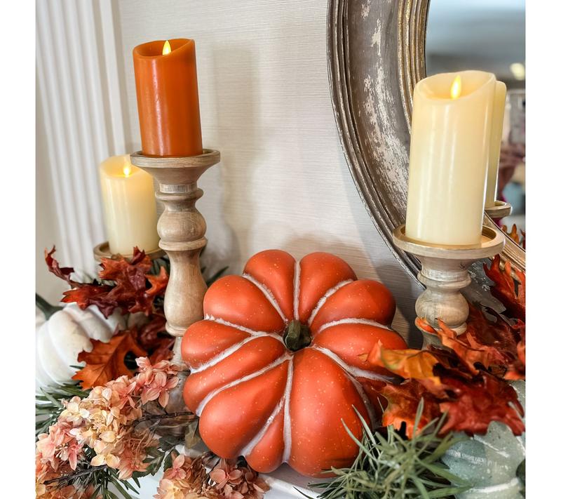 Simply Stunning Set of 3 Wood Candle Pillars by Janine Graff