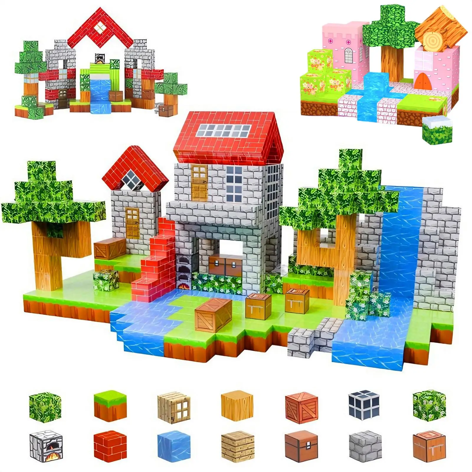 Random Color & Style Building Blocks Toy Set, Colorful Micro Blocks Building Kit, Creative and Educational Building Blocks Toy for Boys & Girls