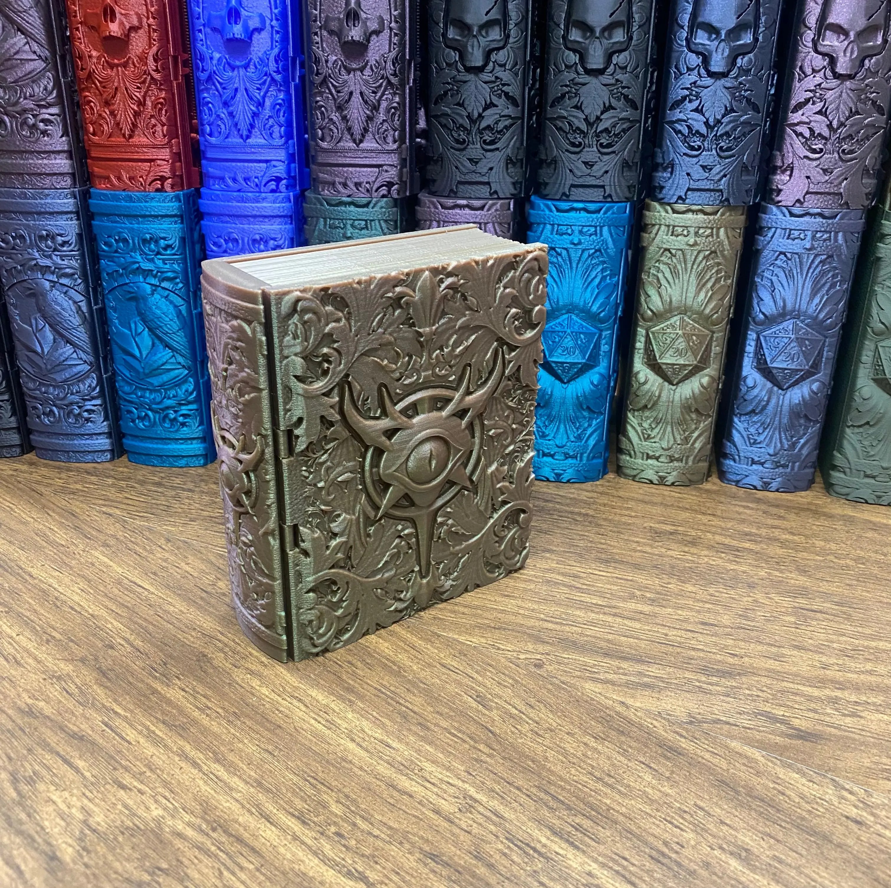Warlock Reforged Tome DnD Dice Storage Tray | 3D Printed Book Box