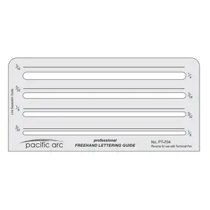 Pacific Arc - Lettering Template Guides - wide range of letter sizes and guides for architects, draftsmen, comic artists, students, and professionals