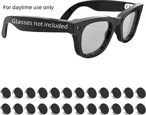 24 Pcs LED Light Blocking Stickers Compatible with Ray-Ban Meta Wayfarer/Skyler/Headliner (Gen 1) & Oakley Meta HSTN Smart Glasses Accessories, Low-Tack Restickable Blackout LED Light Covers Sticker（Glasses not included）
