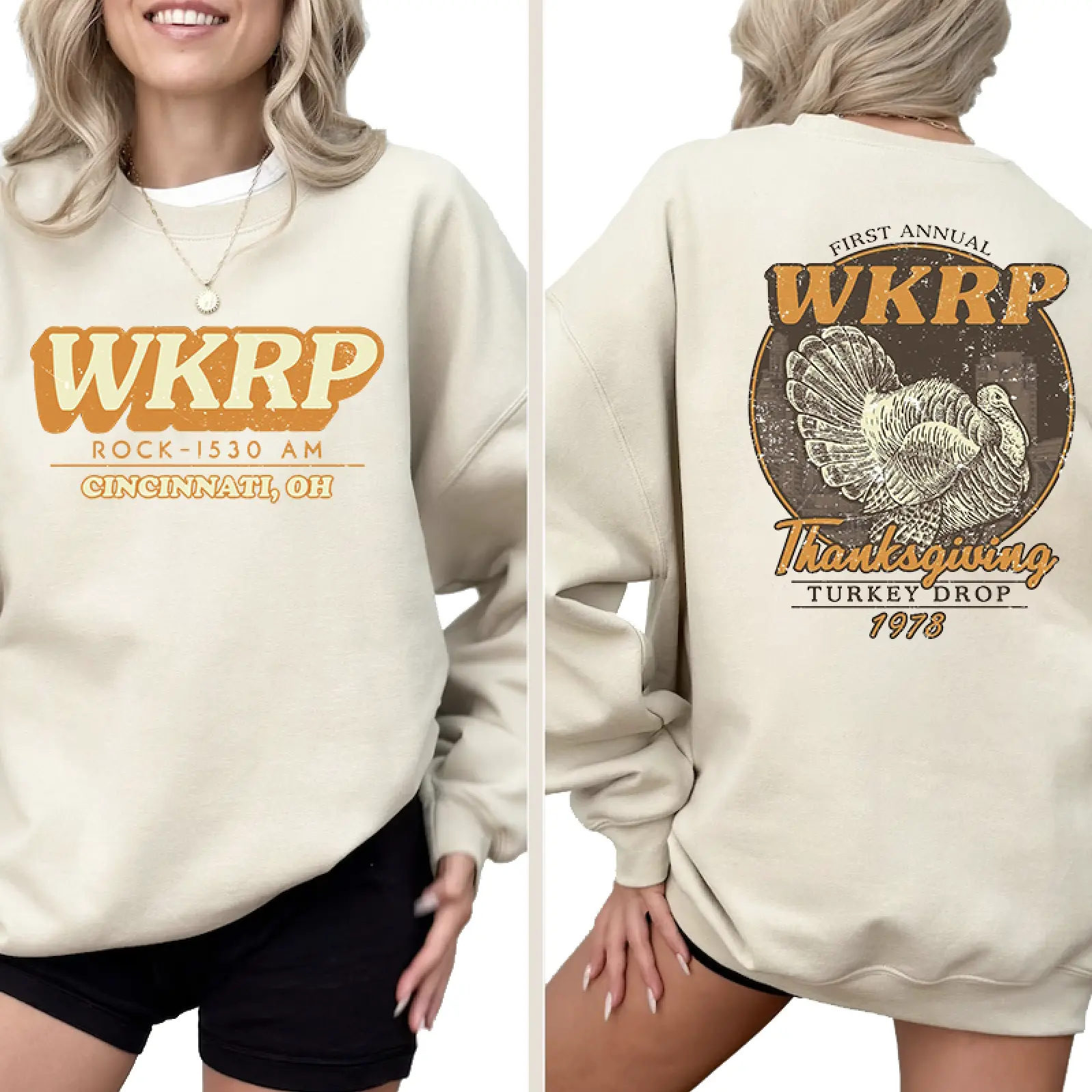 First Annual Thanksgiving Day Turkey Sweatshirt, In Cincinnati Movie Sweater, Thanksgiving Gift, Happy Thanksgiving Shirt, Drop Turkey Tee