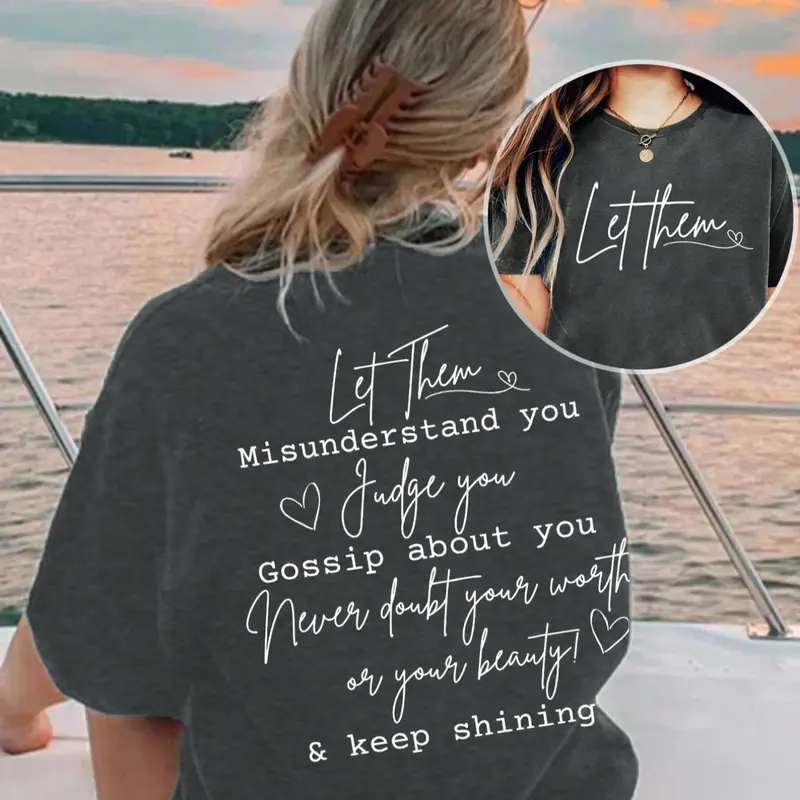 Women's Graphic Print Round Neck Tee, Trendy Casual Crew Neck Short Sleeve Knit Fabric Fitted T-shirt for Daily Wear, Ladies Spring & Fall Outfit Top, Womenswear, Round Neckline Tee