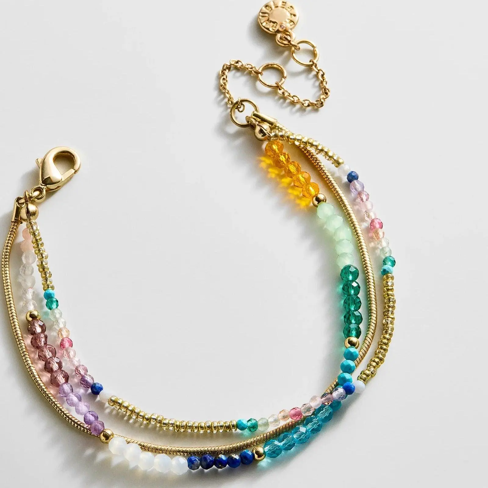 Rowan High Quality Semi-Precious Layered Jade Bracelet - Capri, Jewelry Accessory, High Quality Bracelet