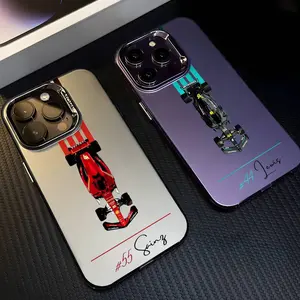 The Famous f1 Formula Racing Phone Case For iPhone 17 16 15 14 13 12 11 Pro Max Matte Multicolor Laser Metallic Aurora Cover