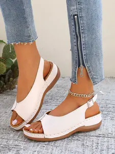 Women's Spring Summer Thick Sole Sandals, Casual Beach Shoes, Adjustable Straps, Comfortable Wear, Suitable for Daily Use